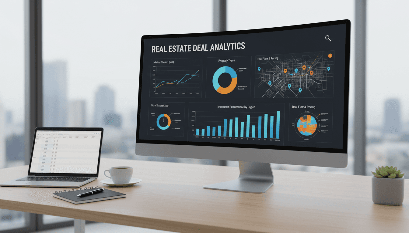 Advanced data visualization tools on a computer screen in a modern office